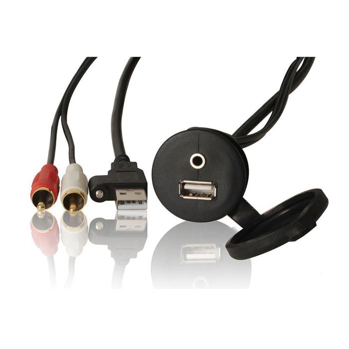 Montaje para panel conector AUX USB/3,5 mm Fusion